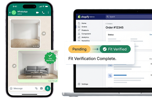 FitCheck App and Shopify Dashboard